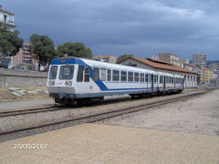 
Ajacio Station, Corsica, Motor car 97057 and trailer 9701, June 2007